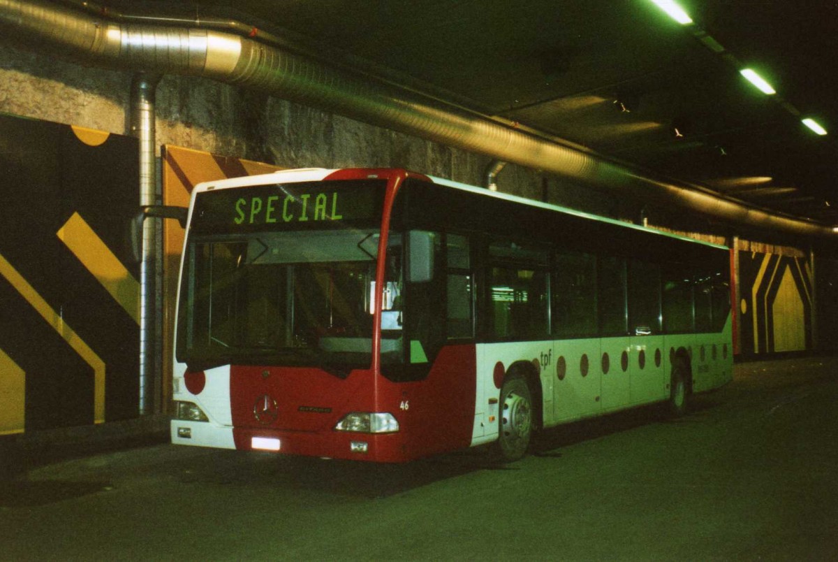 (114'315) - TPF Fribourg - Nr. 46/FR 300'338 - Mercedes am 14. Februar 2009 in Fribourg, Busbahnhof