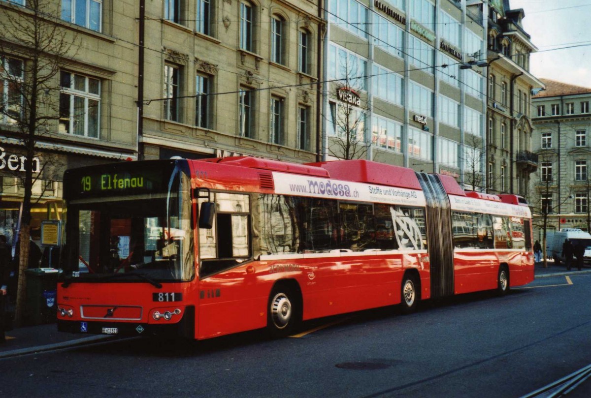 (115'212) - Bernmobil, Bern - Nr. 811/BE 612'811 - Volvo am 16. Mrz 2009 beim Bahnhof Bern