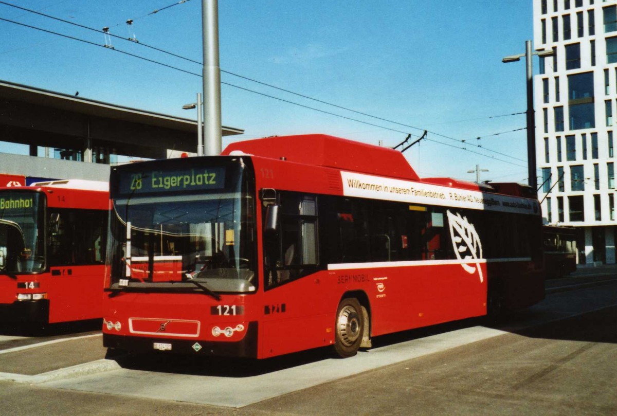 (115'232) - Bernmobil, Bern - Nr. 121/BE 624'121 - Volvo am 16. Mrz 2009 in Bern, Wankdorf
