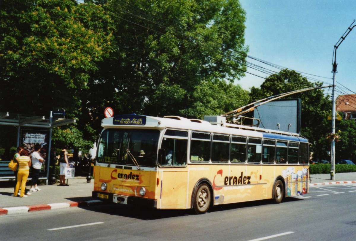 (116'802) - Tursib, Sibiu - Nr. 243/SB-0096 - FBW/Hess Trolleybus (ex TL Lausanne) am 27. Mai 2009 in Sibiu, Parcul Theretulu