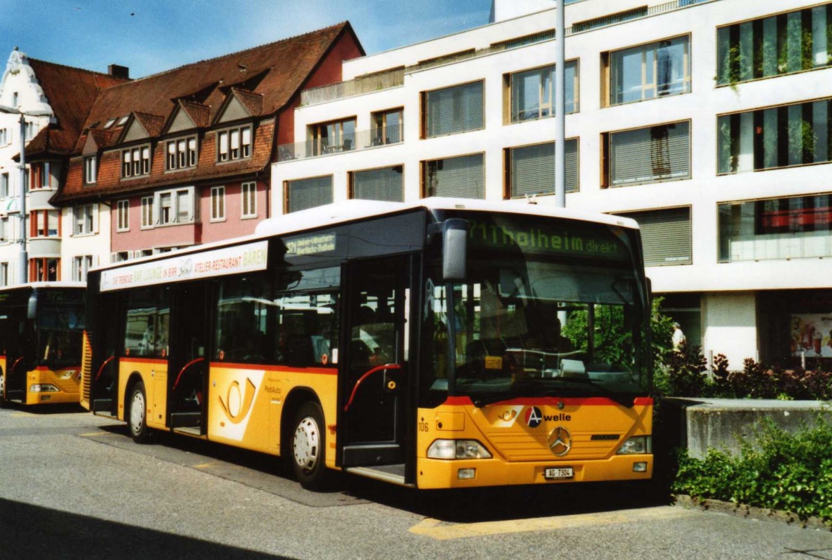 (117'405) - Voegtlin-Meyer, Brugg - Nr. 106/AG 7304 - Mercedes am 8. Juni 2009 beim Bahnhof Brugg