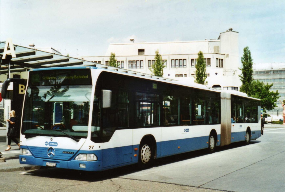 (117'426) - Limmat Bus, Dietikon - Nr. 27/ZH 726'127 - Mercedes am 8. Juni 2009 beim Bahnhof Dietikon