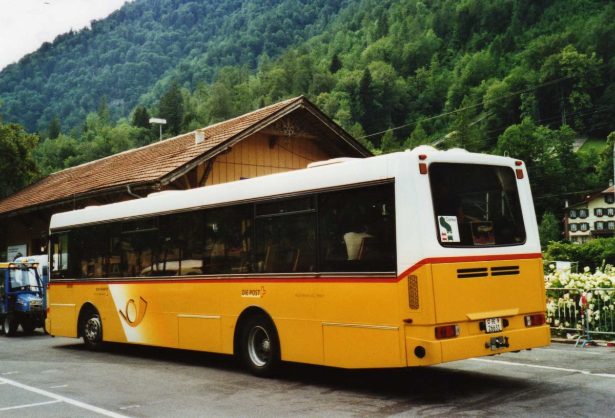 (117'718) - Glck, Brienz - Nr. 6/BE 26'631 - Volvo/Berkhof (ex AVBB Schwanden Nr. 2) am 14. Juni 2009 beim Bahnhof Interlaken Ost