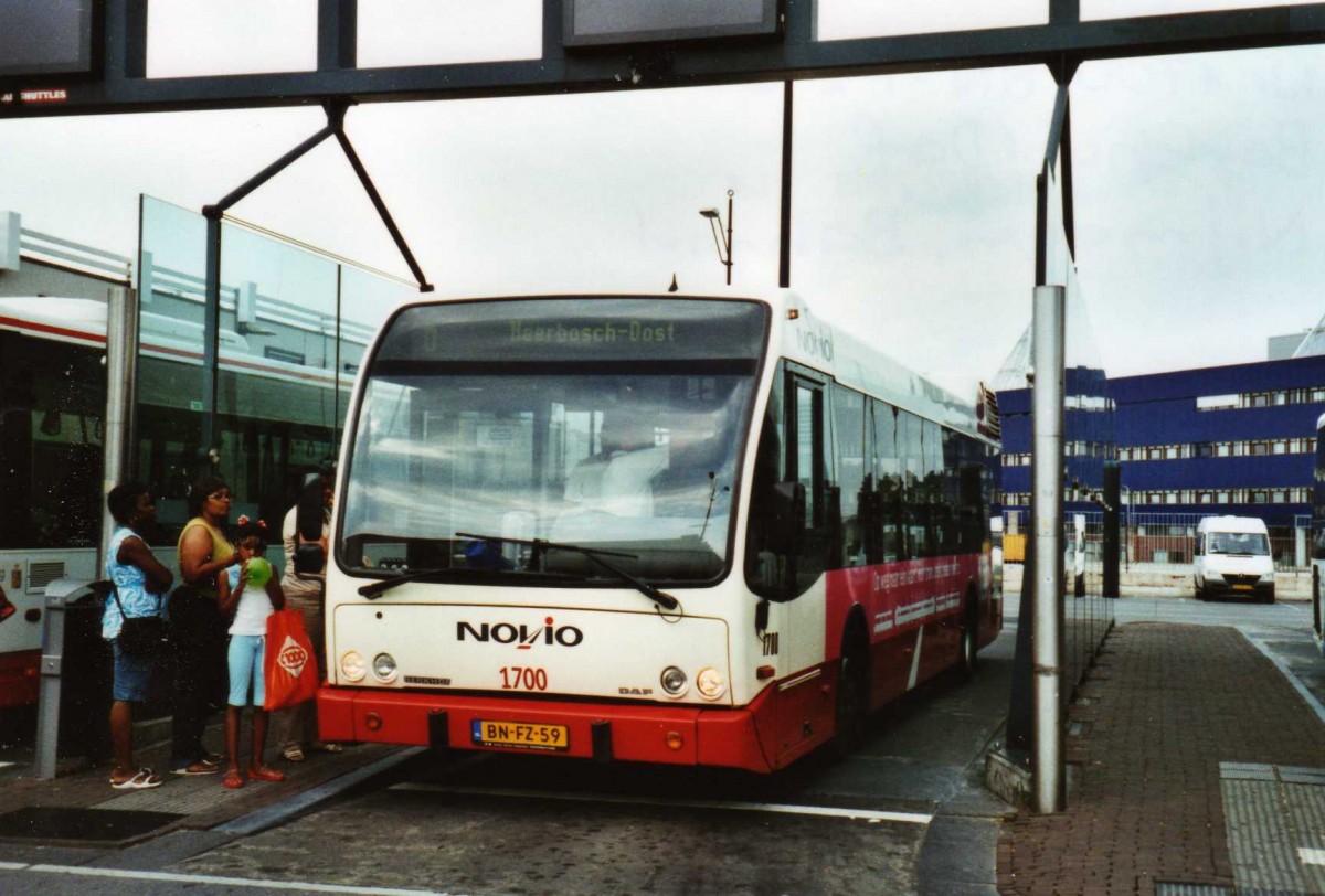 (118'305) - NOVIO - Nr. 1700/BN-FZ-59 - DAF/Berkhof am 5. Juli 2009 beim Bahnhof Nijmegen