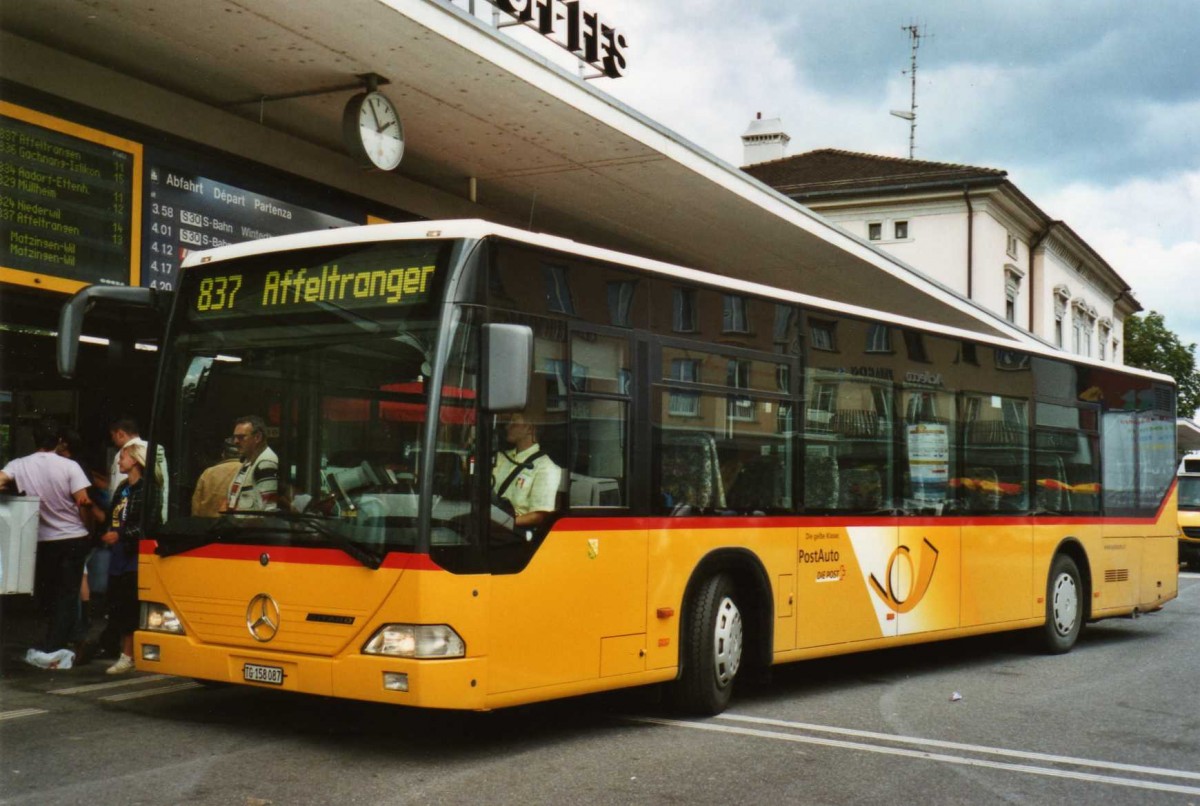 (119'005) - PostAuto Ostschweiz - Nr. 10/TG 158'087 - Mercedes (ex P 25'384) am 10. Juli 2009 beim Bahnhof Frauenfeld