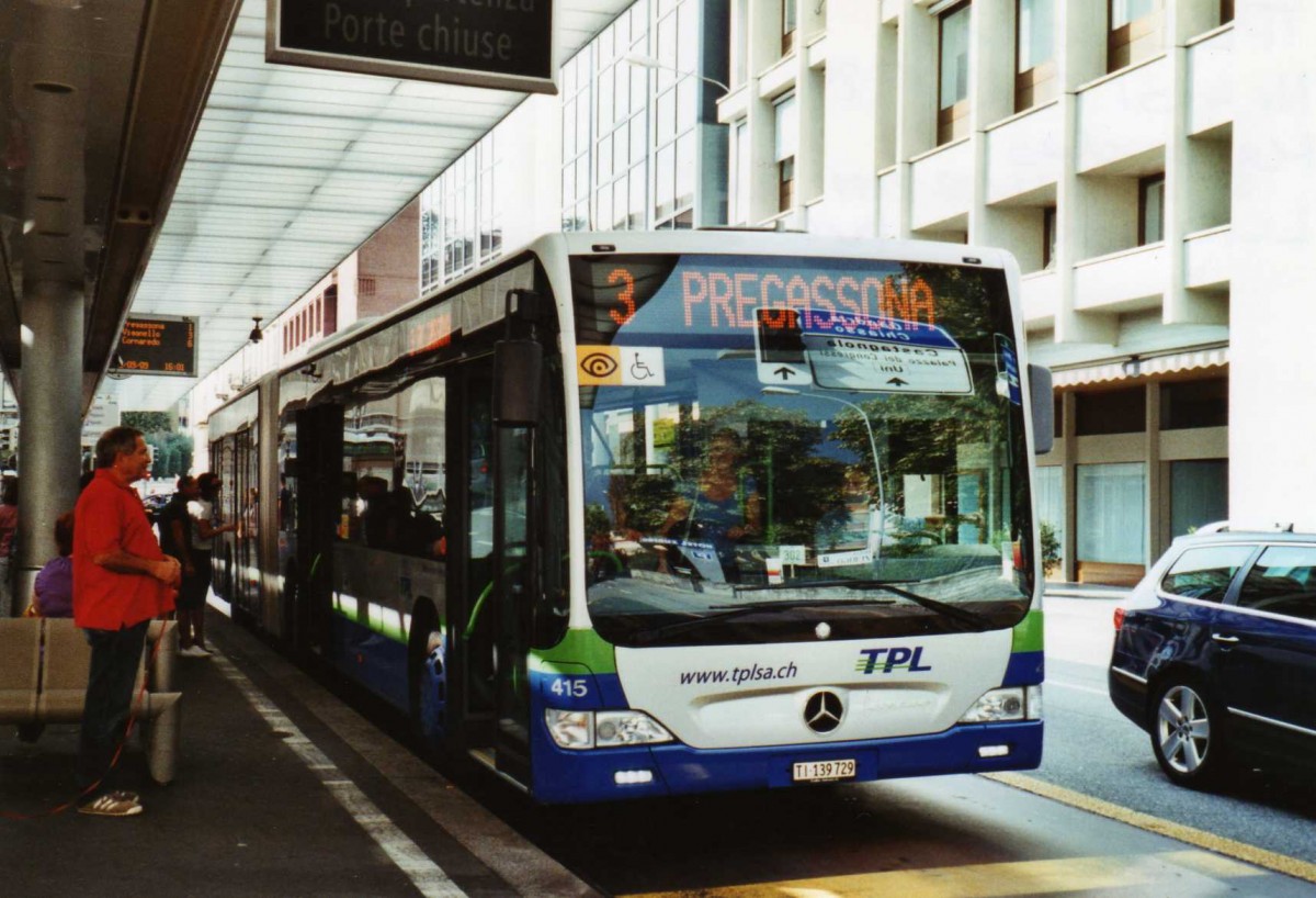 (121'126) - TPL Lugano - Nr. 415/TI 139'729 - Mercedes am 12. September 2009 in Lugano, Centro