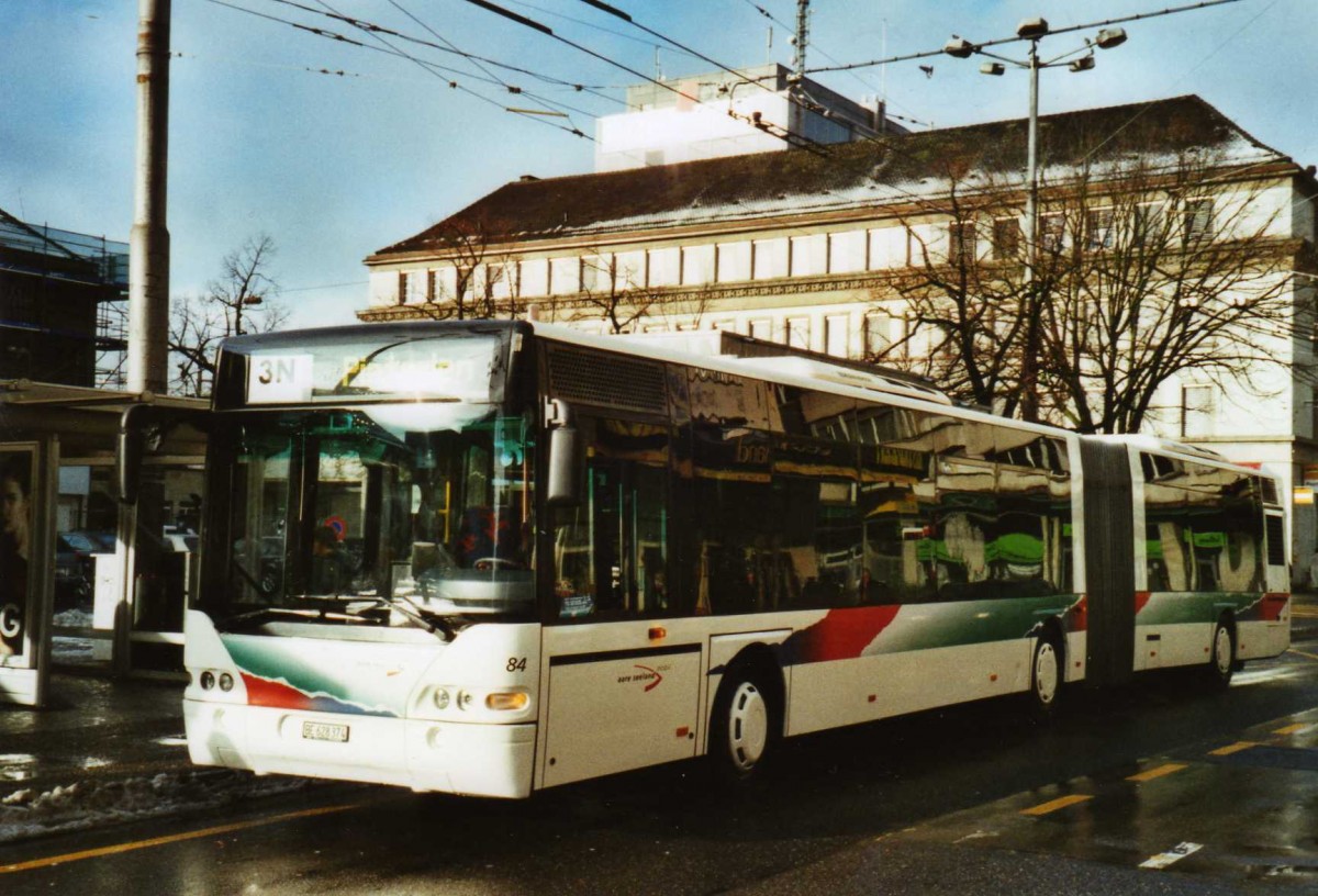 (123'220) - ASm Langenthal - Nr. 84/BE 628'374 - Neoplan (ex SBC Chur Nr. 91) am 23. Dezember 2009 beim Bahnhof Biel