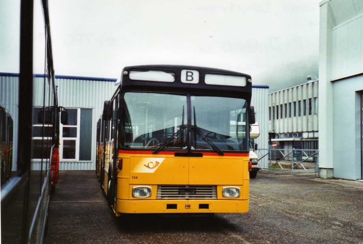 (123'427) - Buchard, Leytron - Nr. 154 - Volvo/R&J-Hess (ex TPG Genve Nr. 174) am 1. Januar 2010 in Biel, Rattinbus