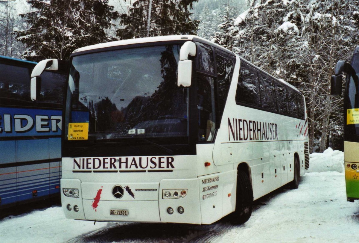 (123'709) - Niederhauser, Gerzensee - BE 72'691 - Mercedes am 9. Januar 2010 in Adelboden, Unter dem Birg