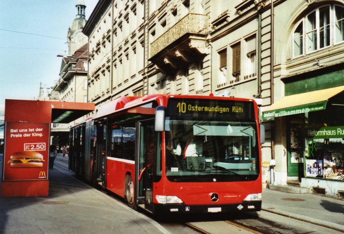 (124'208) - Bernmobil, Bern - Nr. 842/BE 671'842 - Mercedes am 23. Januar 2010 beim Bahnhof Bern