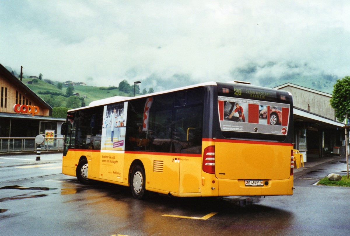 (126'537) - PostAuto Bern - BE 489'810 - Mercedes (ex Portenier, Adelboden Nr. 10) am 29. Mai 2010 beim Bahnhof Reichenbach
