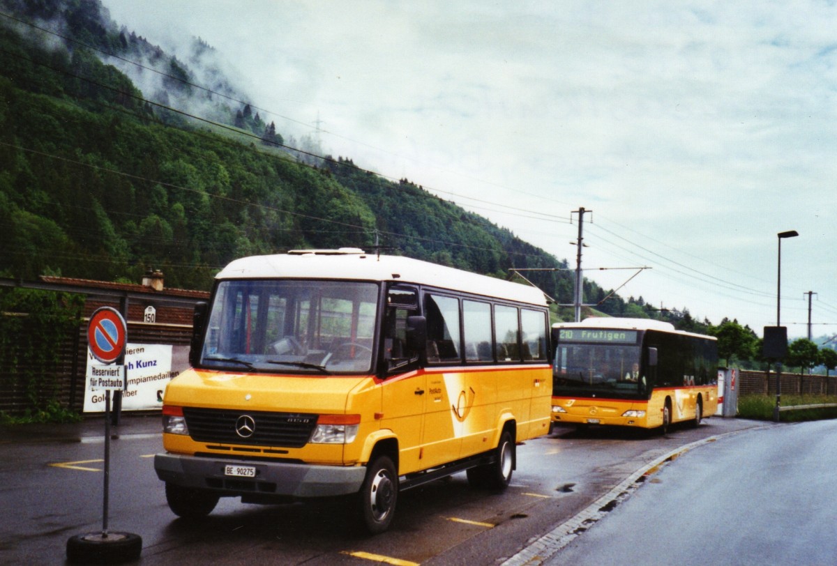 (126'602) - PostAuto Bern - BE 90'275 - Mercedes/Kusters (ex Portenier, Adelboden Nr. 7) am 29. Mai 2010 beim Bahnhof Reichenbach