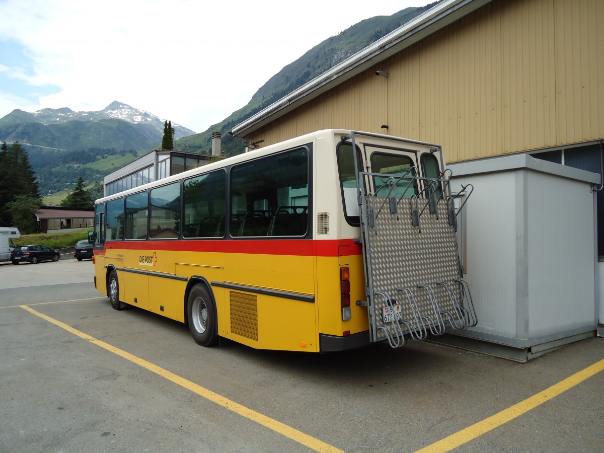 (127'575) - PostAuto Bern - BE 672'092 - NAW/Hess (ex AVG Meiringen Nr. 66; ex P 24'452) am 4. Juli 2010 in Airolo, Garage Marchetti