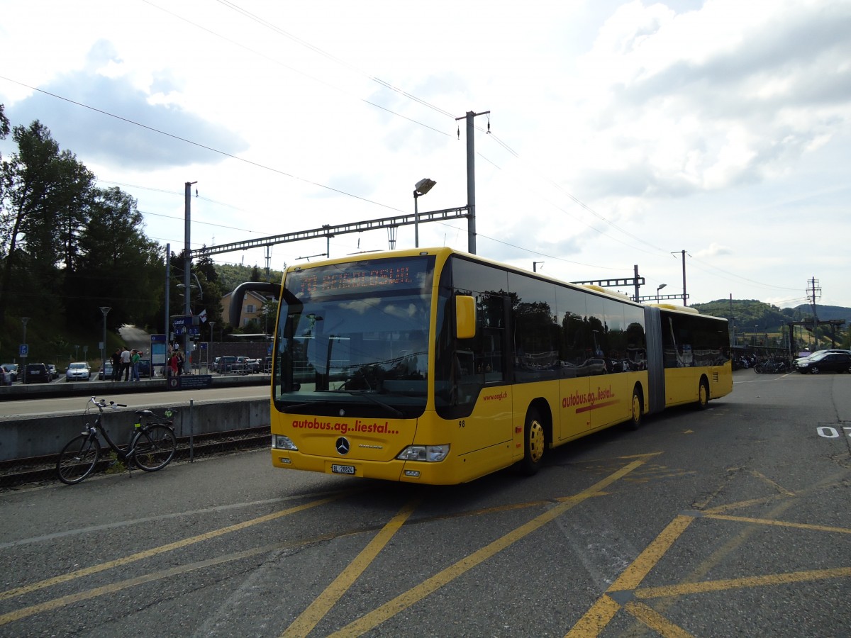 (127'720) - AAGL Liestal - Nr. 98/BL 28'824 - Mercedes am 6. Juoli 2010 beim Bahnhof Liestal