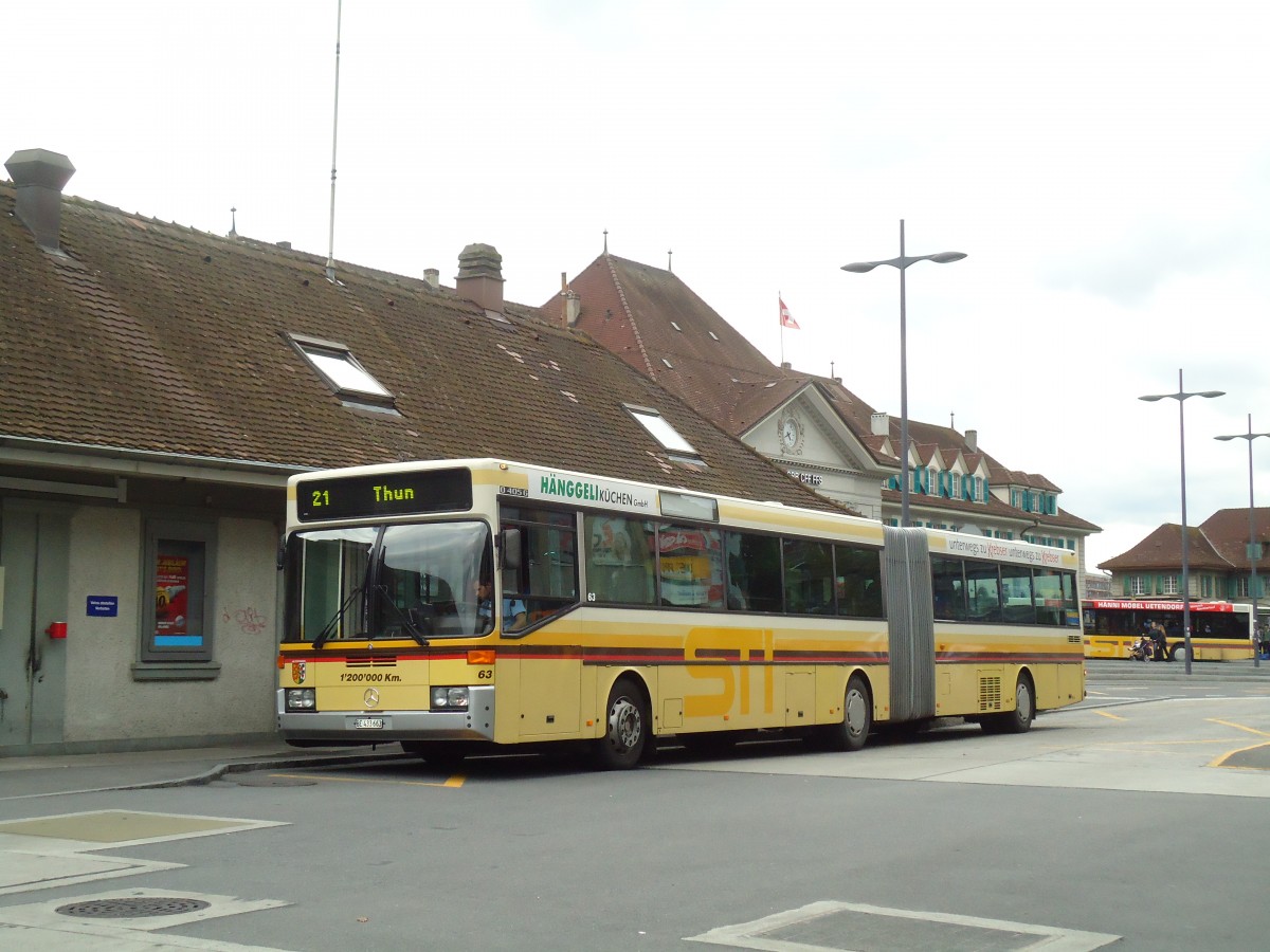(129'147) - STI Thun - Nr. 63/BE 433'663 - Mercedes am 28. August 2010 beim Bahnhof Thun