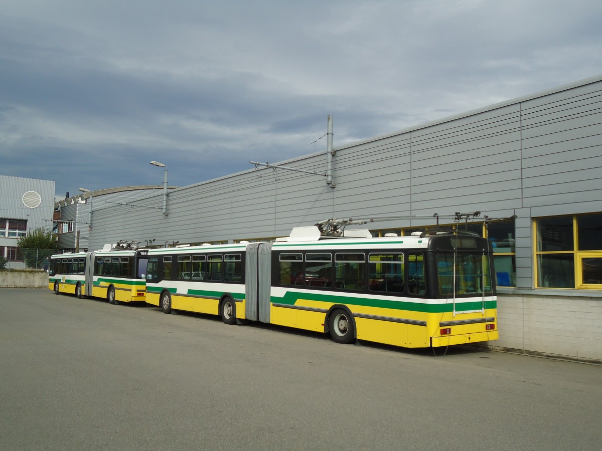 (130'244) - TN Neuchtel - Nr. 164 - FBW/Hess Gelenktrolleybus am 4. Oktober 2010 in Marin, Dpt