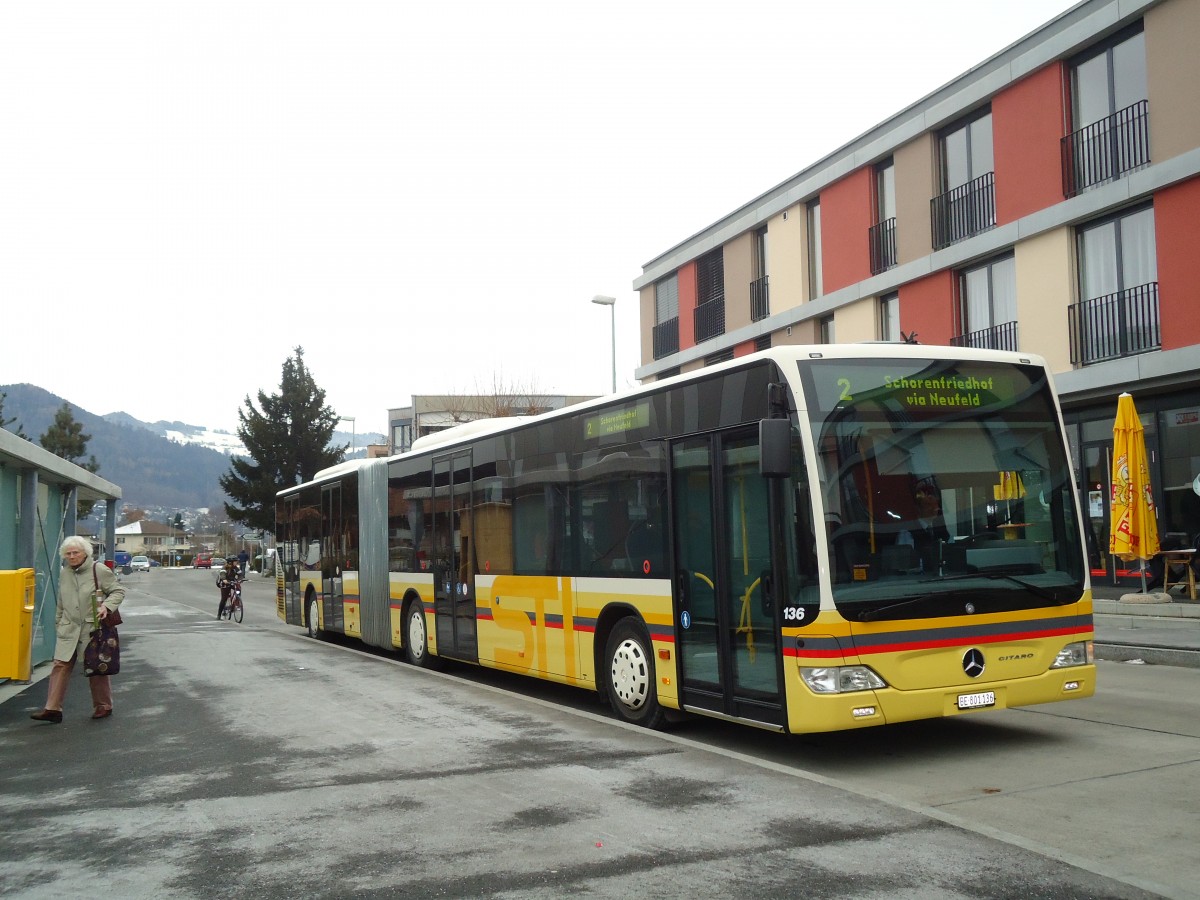 (131'189) - STI Thun - Nr. 136/BE 801'136 - Mercedes am 30. November 2010 in Thun, Zentrum Oberland