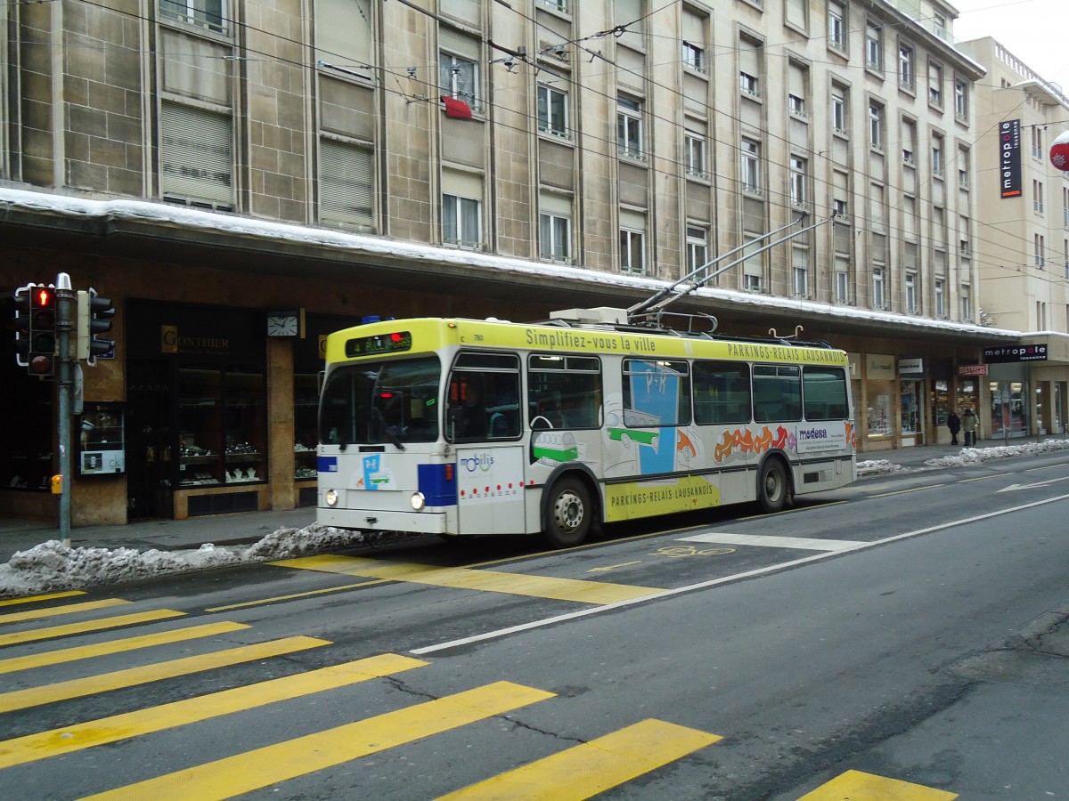 (131'226) - TL Lausanne - Nr. 780 - NAW/Lauber Trolleybus am 5. Dezember 2010 in Lausanne, Bel-Air