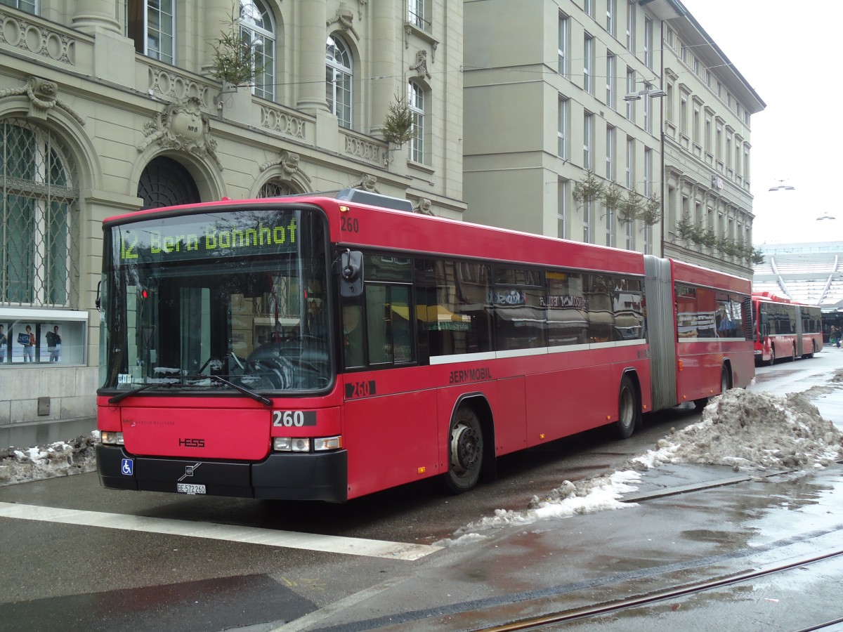 (131'351) - Bernmobil, Bern - Nr. 260/BE 572'260 - Volvo/Hess am 7. Dezember 2010 beim Bahnhof Bern
