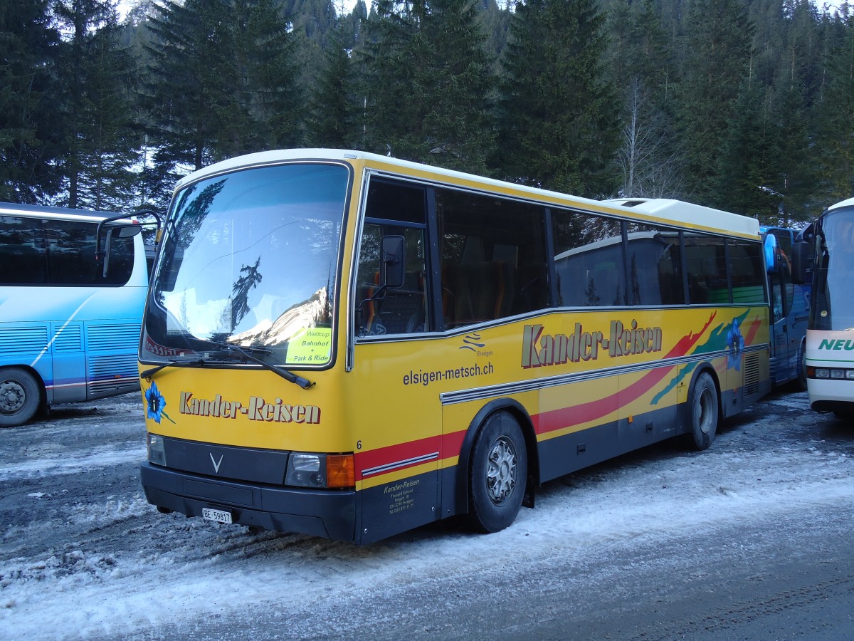 (132'080) - Kander-Reisen, Frutigen - Nr. 6/BE 59'817 - Vetter (ex AVG Grindelwald Nr. 18) am 8. Januar 2011 in Adelboden, Unter dem Birg