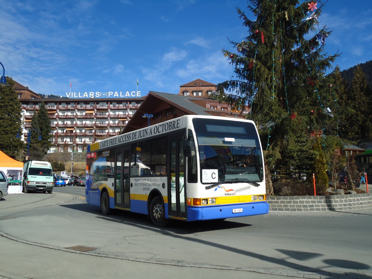 (132'621) - Bonzon, Villars - VD 1425 - Volvo/Berkhof (ex TC La Chaux-de-Fonds Nr. 193) am 19. Februar 2011 beim Bahnhof Villars-sur-Ollon