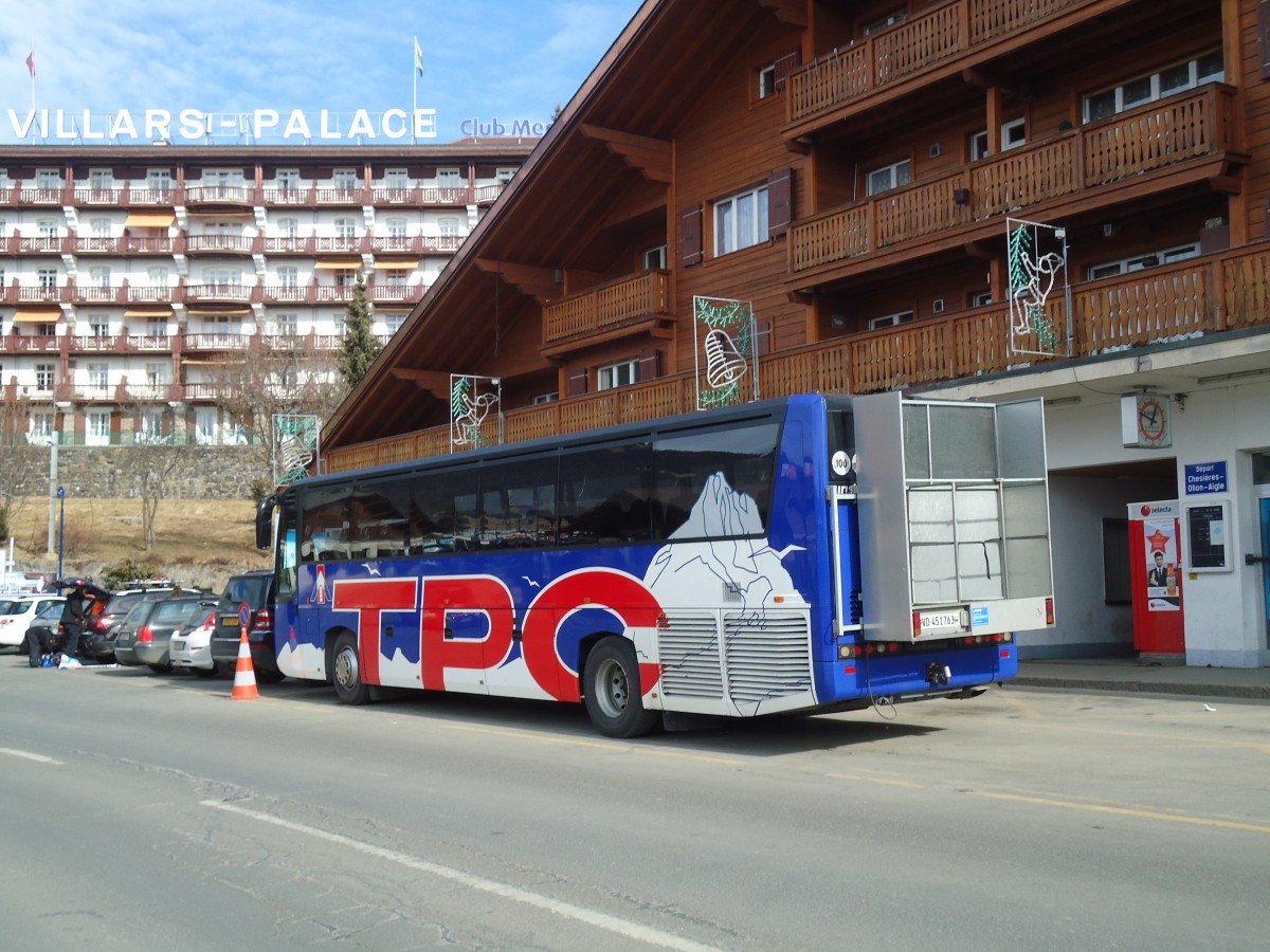 (132'623) - TPC Aigle - Nr. 14/VD 451'763 - Irisbus am 19. Februar 2011 beim Bahnhof Villars-sur-Ollon