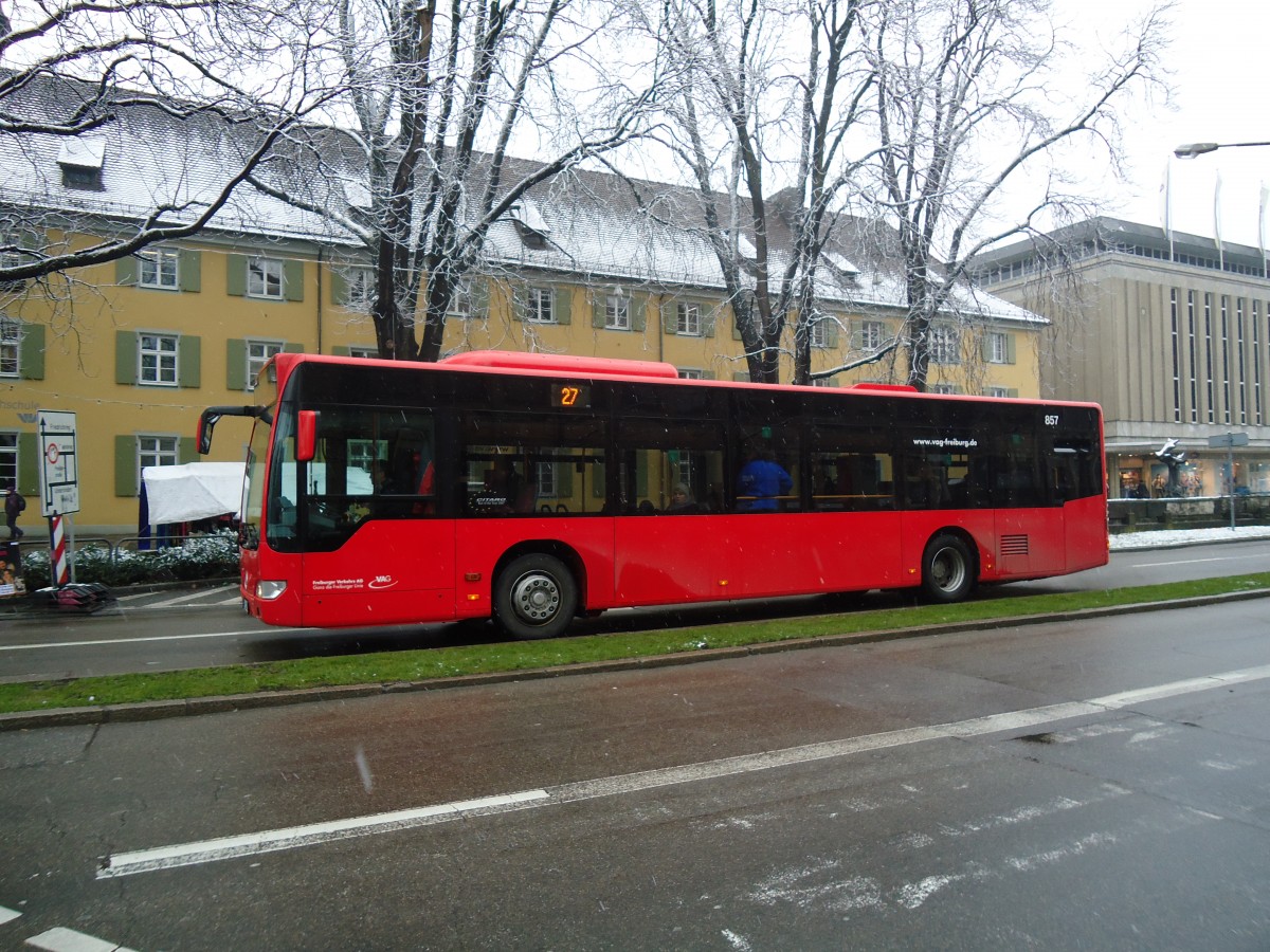 (132'648) - VAG Freiburg - Nr. 857/FR-SW 857 - Mercedes am 21. Februar 2011 in Freiburg