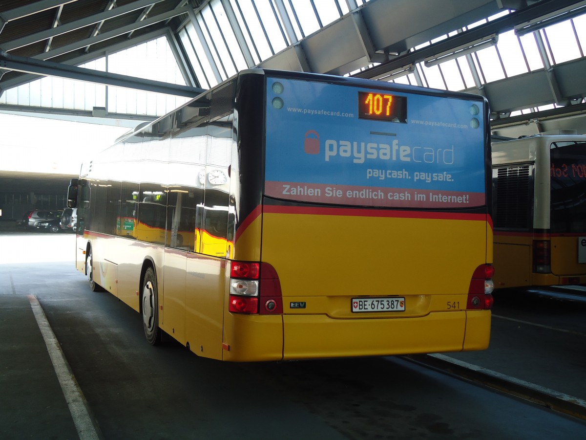 (132'673) - PostAuto Bern - Nr. 541/BE 675'387 - MAN am 6. Mrz 2011 in Bern, Postautostation
