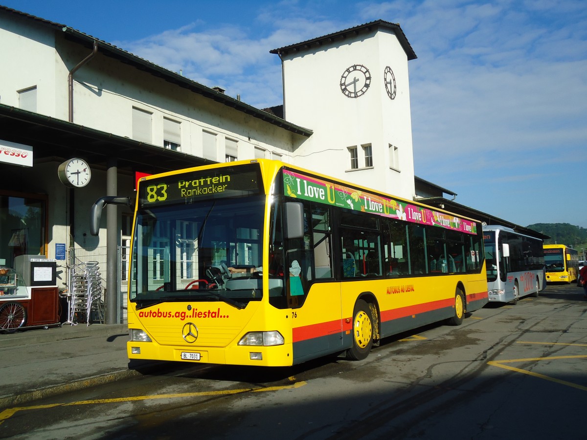 (133'675) - AAGL Liestal - Nr. 76/BL 7031 - Mercedes am 16. Mai 2011 beim Bahnhof Liestal