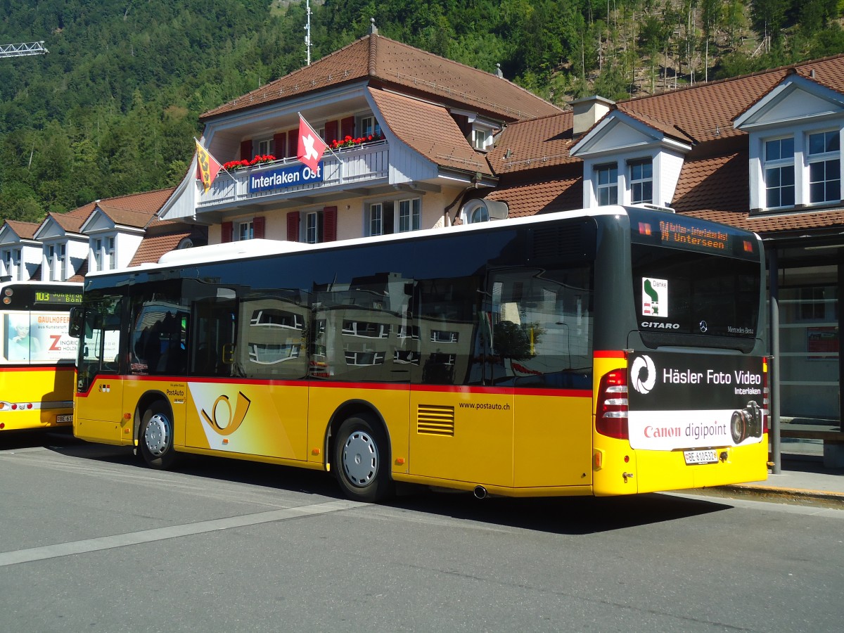 (134'655) - PostAuto Bern - BE 610'532 - Mercedes am 3. Juli 2011 beim Bahnhof Interlaken Ost