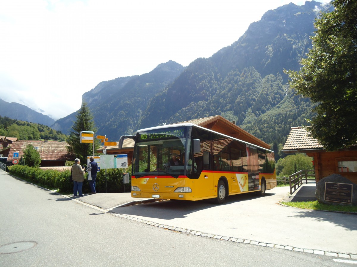 (135'434) - PostAuto Bern - BE 610'542 - Mercedes (ex P 25'380) am 8. August 2011 in Gsteigwiler, Dorf
