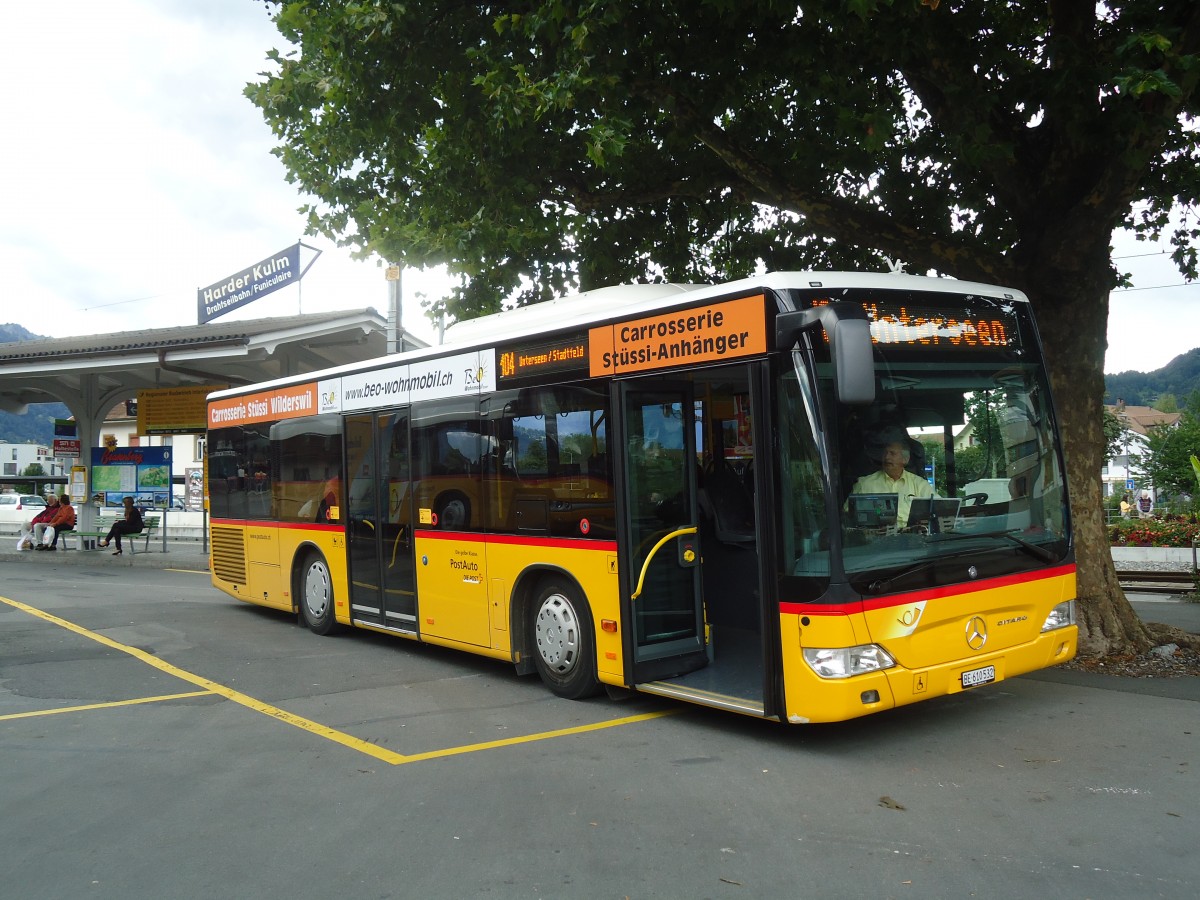 (135'436) - PostAuto Bern - BE 610'532 - Mercedes am 8. August 2011 beim Bahnhof Interlaken West