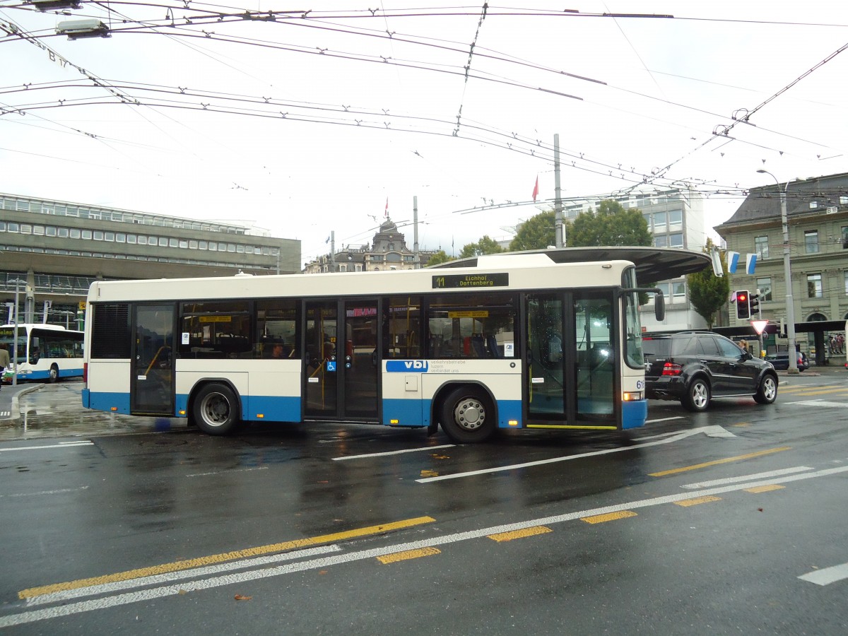 (135'846) - VBL Luzern - Nr. 616/LU 15'009 - Scania/Hess am 5. September 2011 beim Bahnhof Luzern