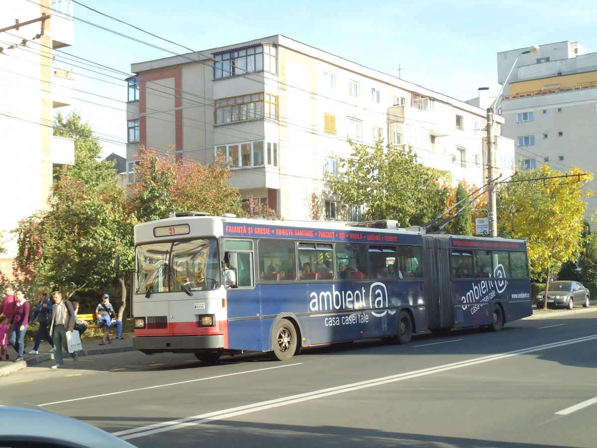 (136'293) - URBIS Baia Mare - Baia Mare 206 - Saurer/FHS Gelenktrolleybus (ex SW Winterthur/CH Nr. 125) am 3. Oktober 2011 in Baia Mare