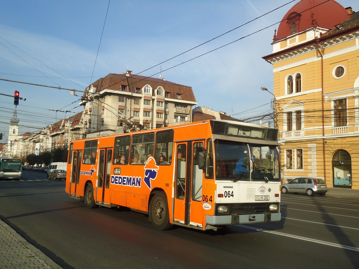 (136'507) - Ratuc, Cluj-Napoca - Nr. 64/CJ-N 262 - Rocar Trolleybus am 6. Oktober 2011 in Cluj-Napoca
