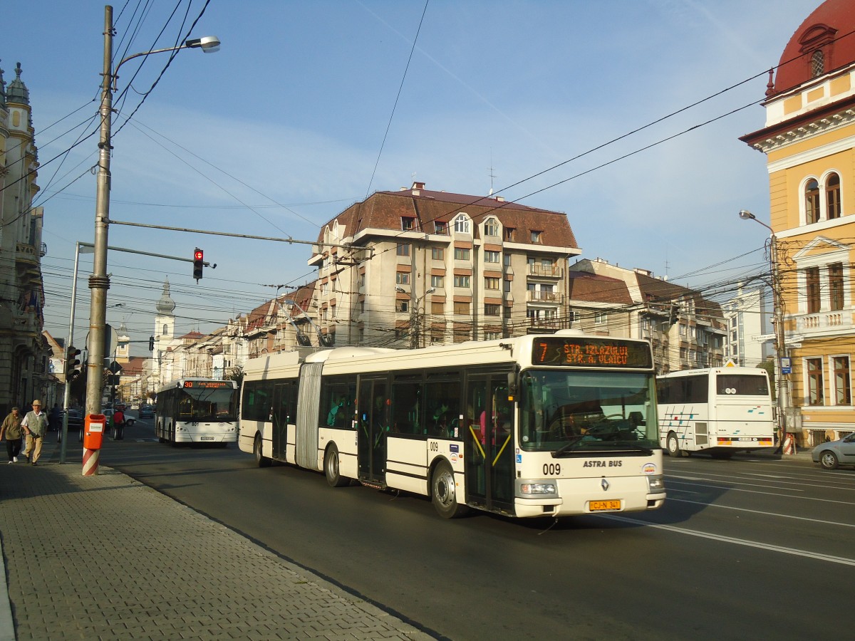 (136'512) - Ratuc, Cluj-Napoca - Nr. 9/CJ-N 341 - Renault Gelenktrolleybus am 6. Oktober 2011 in Cluj-Napoca