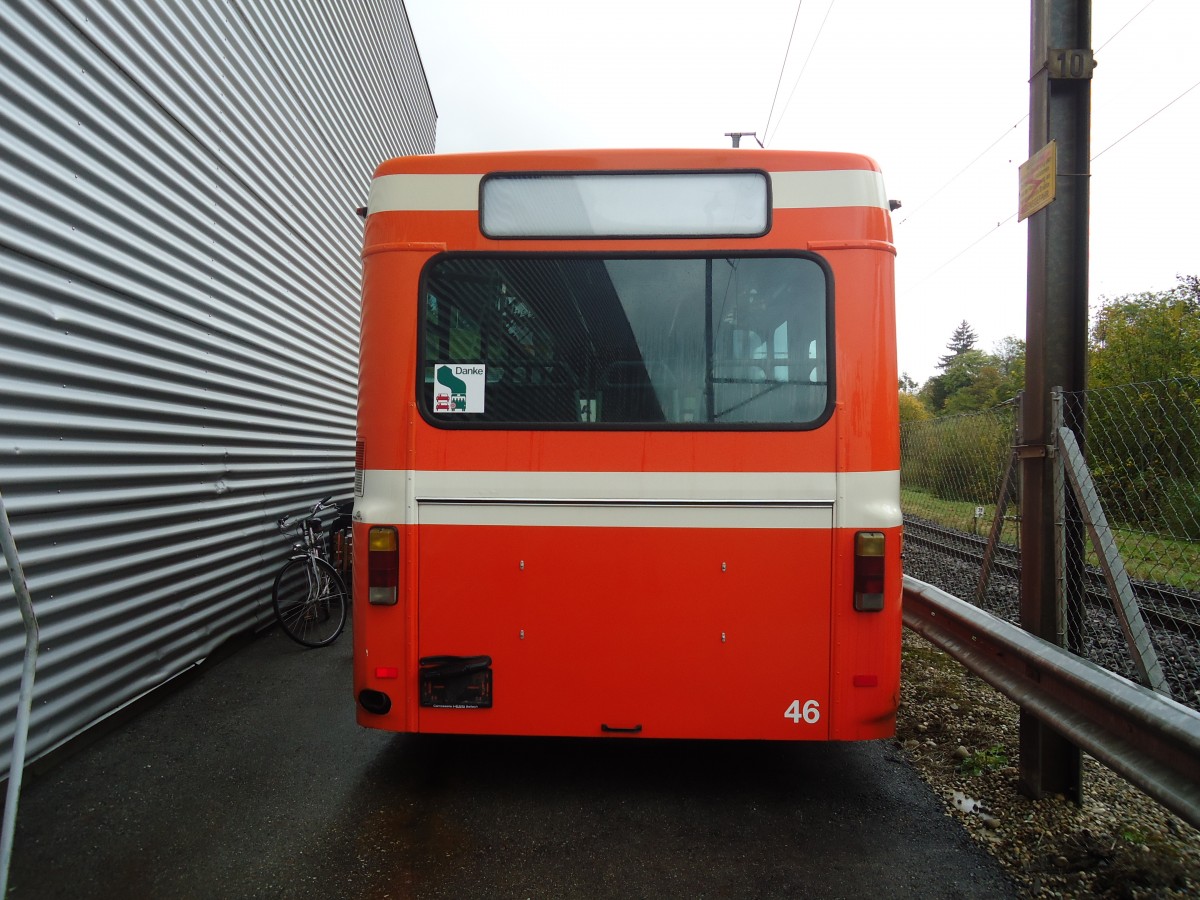 (136'583) - Busland, Burgdorf - Nr. 46 - Mercedes/Hess (ex BSU Solothurn Nr. 46) am 8. Oktober 2011 in Langnau, Garage