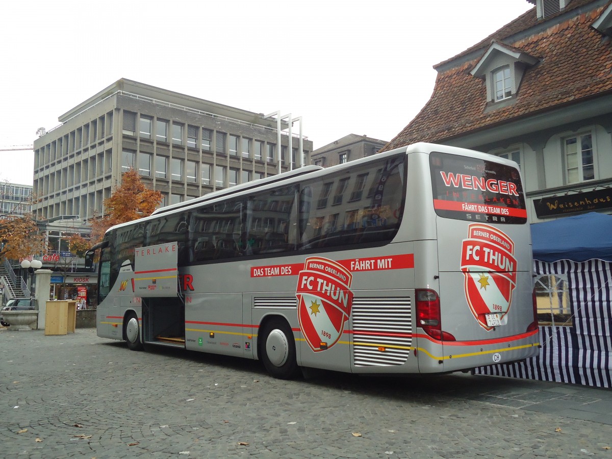 (136'716) - Wenger, Interlaken - Nr. 1/BE 74'908 - Setra am 10. November 2011 in Thun, Waisenhausplatz