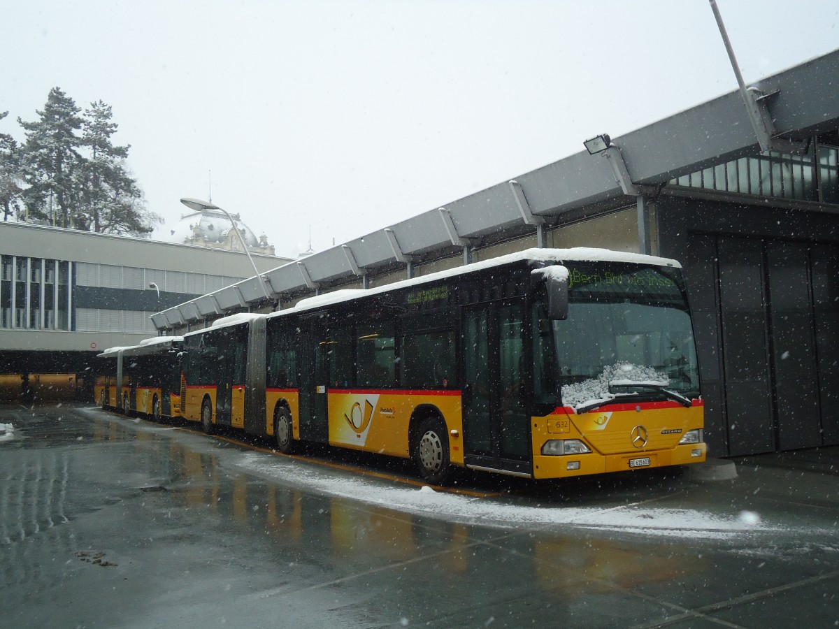 (137'227) - PostAuto Bern - Nr. 632/BE 615'603 - Mercedes (ex P 27'006) am 18. Dezember 2011 in Bern, Postautostation