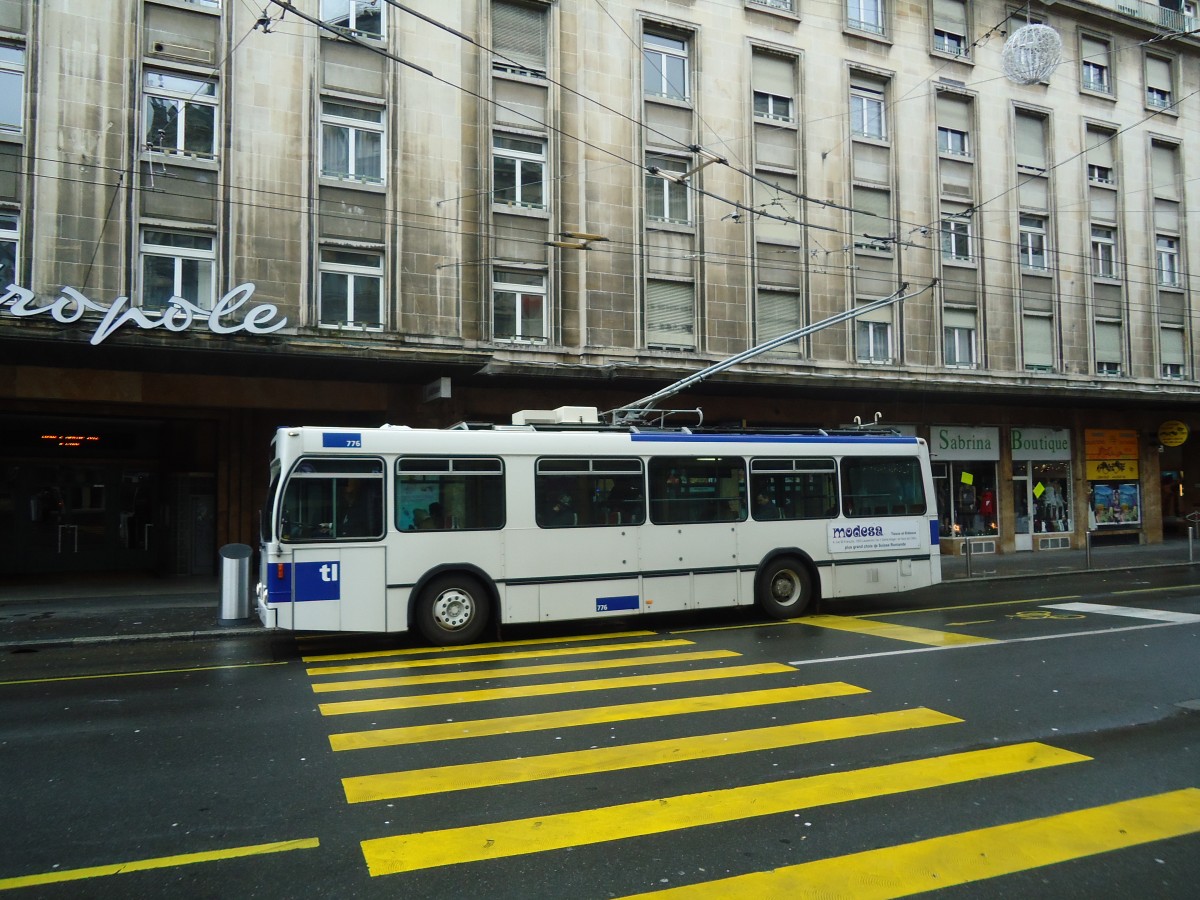 (137'240) - TL Lausanne - Nr. 776 - NAW/Lauber Trolleybus am 18. Dezember 2011 in Lausanne, Bel-Air