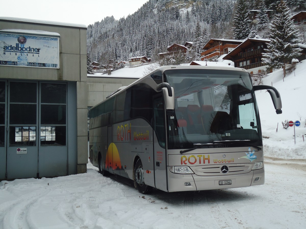 (137'365) - Roth, Wattwil - SG 12'346 - Mercedes am 7. Januar 2012 in Adelboden, Mineralquelle