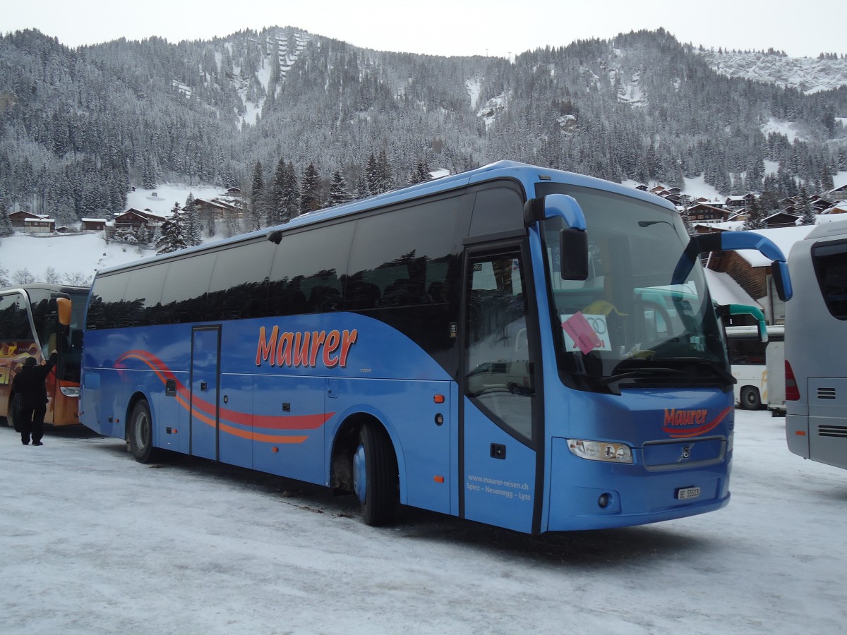 (137'424) - Maurer, Spiez - BE 55'513 - Volvo am 7. Januar 2012 in Adelboden, ASB