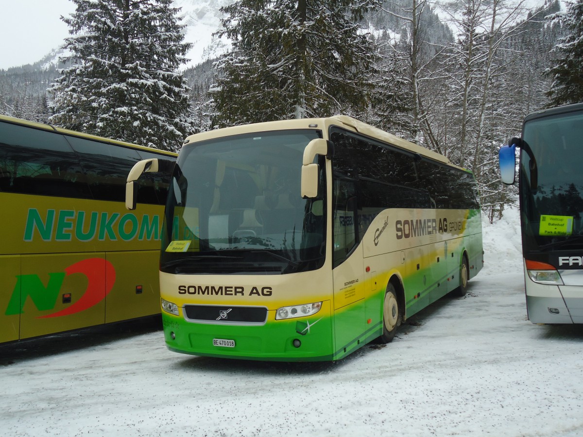 (137'462) - Sommer, Grnen - BE 470'018 - Volvo am 7. Januar 2012 in Adelboden, Unter dem Birg