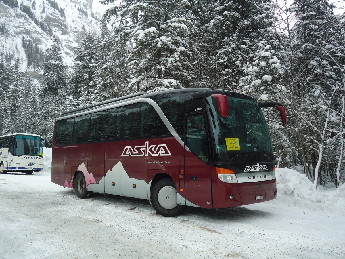 (137'484) - ASKA Aeschi - Nr. 53/BE 91'535 - Setra am 7. Januar 2012 in Adelboden, Unter dem Birg