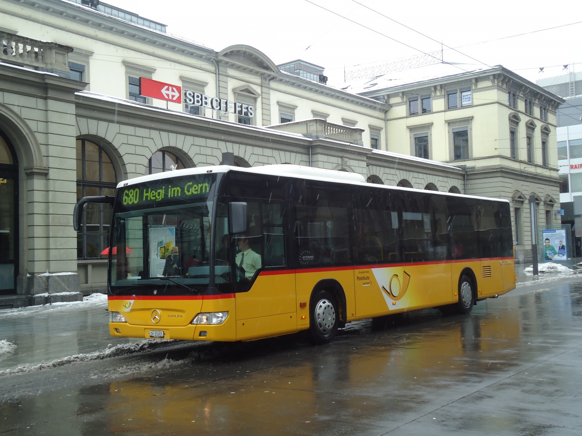 (137'710) - Steiger, Schlatt - Nr. 222/ZH 21'005 - Mercedes am 15. Februar 2012 beim Hauptbahnhof Winterthur 