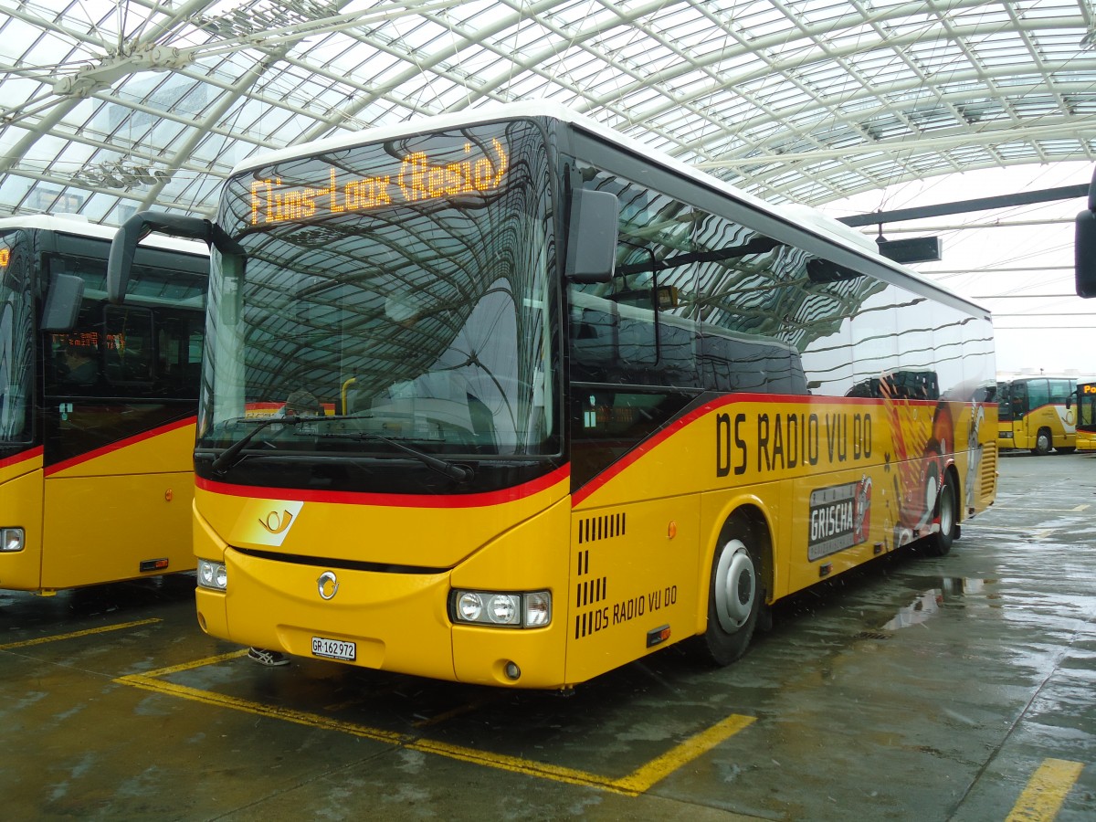 (137'924) - PostAuto Graubnden - GR 162'972 - Irisbus am 5. Mrz 2012 in Chur, Postautostation