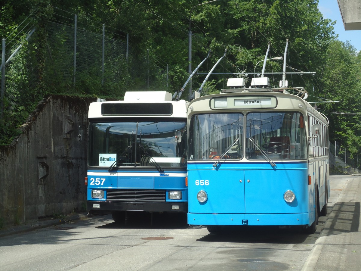 (138'756) - TL Lausanne (Rtrobus) - Nr. 656 - FBW/Eggli Trolleybus am 13. Mai 2012 in Lausanne, Dpt Borde