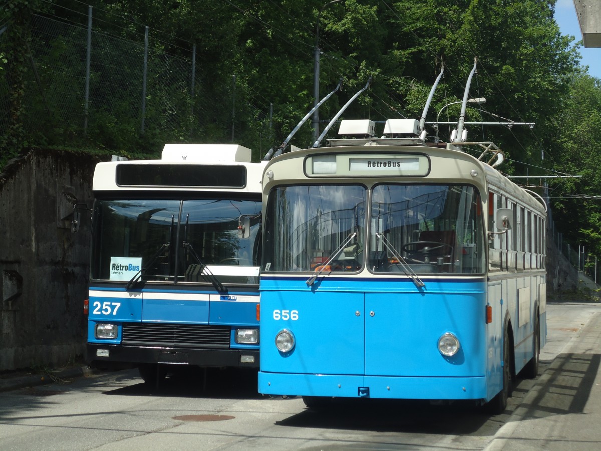 (138'757) - TL Lausanne (Rtrobus) - Nr. 656 - FBW/Eggli Trolleybus am 13. Mai 2012 in Lausanne, Dpt Borde