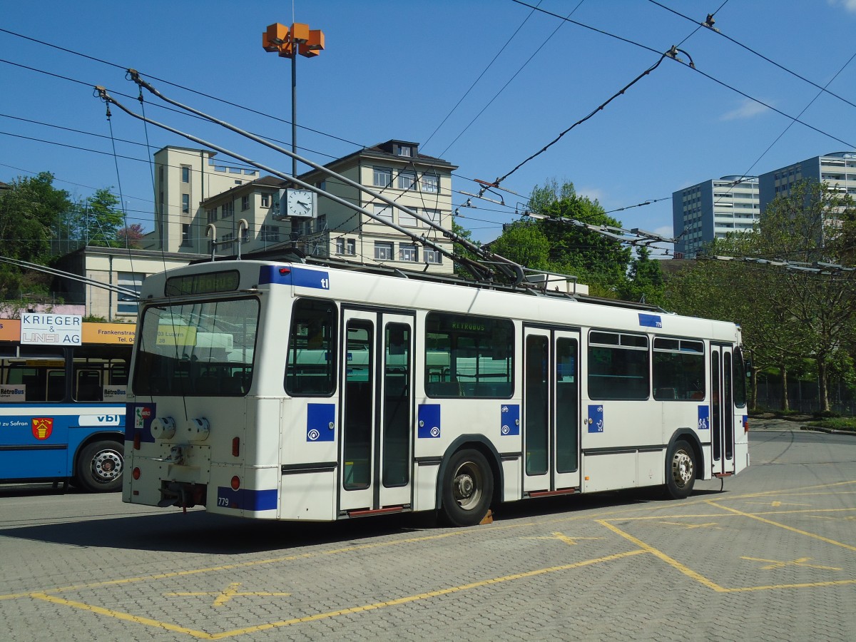 (138'778) - TL Lausanne - Nr. 779 - NAW/Lauber Trolleybus am 13. Mai 2012 in Lausanne, Dpt Borde