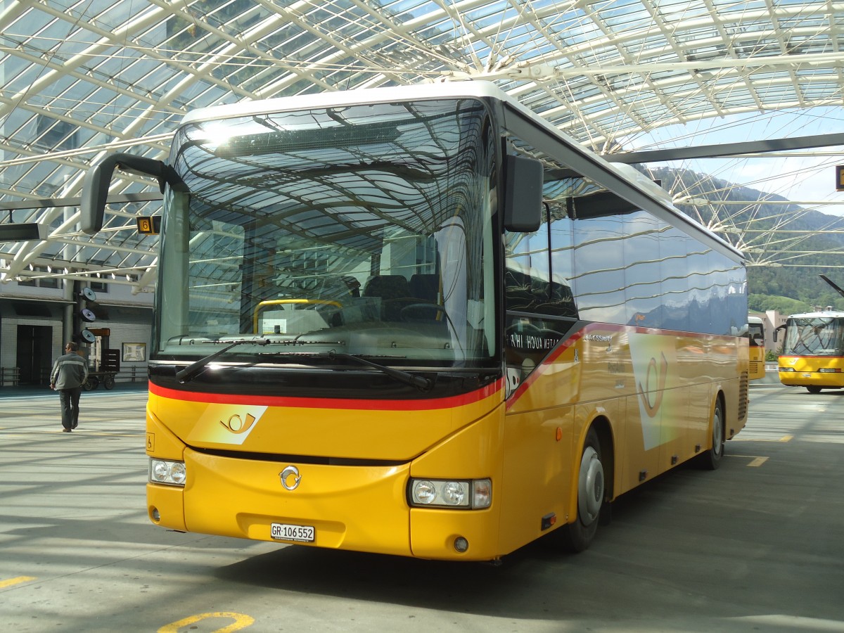 (139'000) - PostAuto Graubnden - GR 106'552 - Irisbus am 20. Mai 2012 in Chur, Postautostation